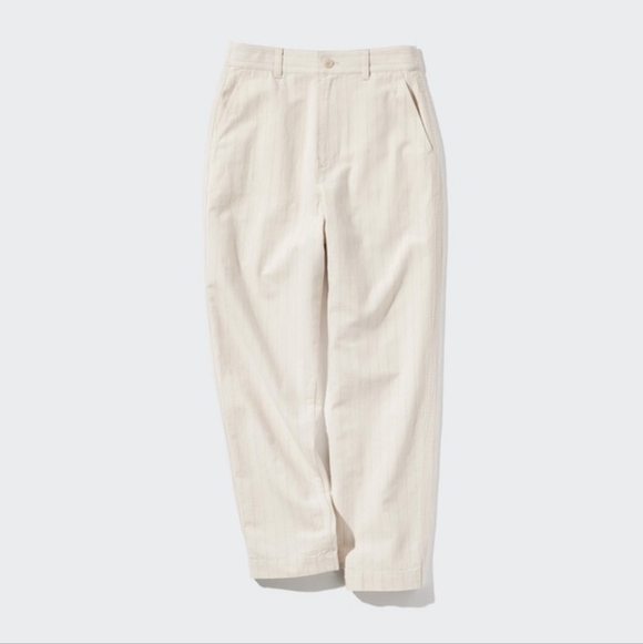 Uniqlo Pants - NWT Uniqlo Linen Cotton Striped Tapered Pants